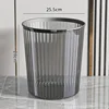 Large transparent gray trash can 726