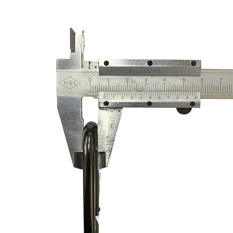 6*60MM Flat Spring Hook with Matte Black Nickel Plating Custom Climbing Carabiner Outdoor Buckle Safety Hook Steel Snap Hook