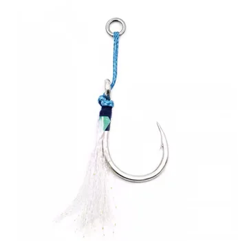 DARRICK Factory Direct Sales 6 number fishing tools purple hair fishing hooks