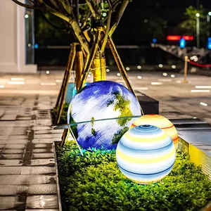 Modern Style Light up RGB Rechargeable Plastic Led Sphere Lamp