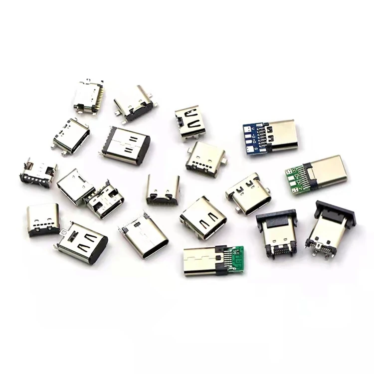 Usb Type C Connector Female Pcb Mount Micro Usb Socket 16Pin Custom Usb Connector