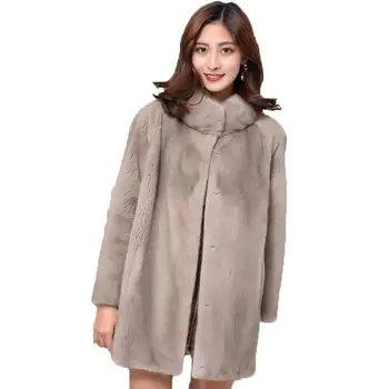 2022 New arrival popular natural real mink fur coat fur coats for girls