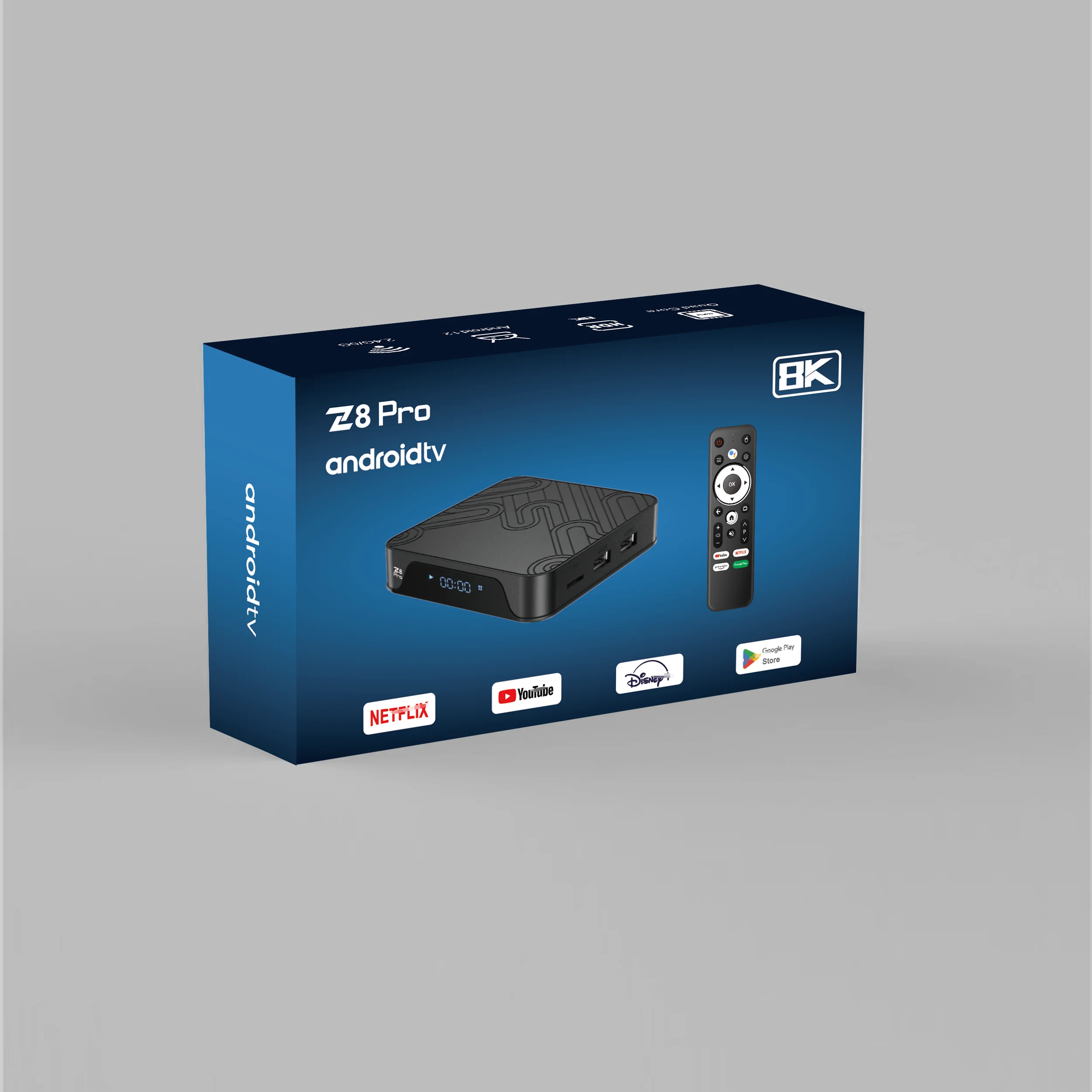 Z8 PRO ATV Tv Box - 4K Android 12, Quad Core, Dual Wifi