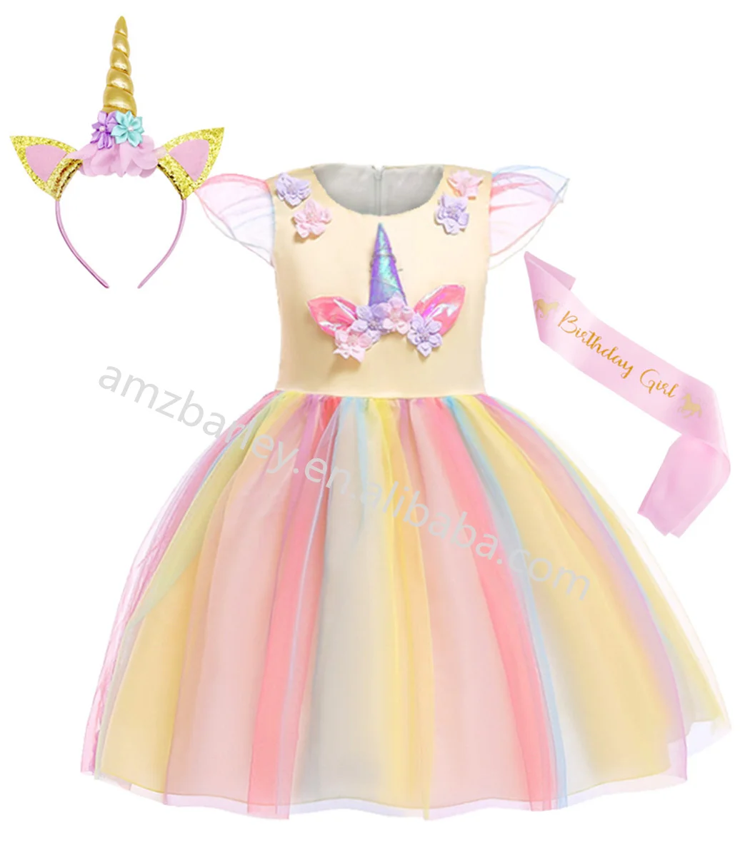unicorn princess dress amazon Amazon.com: Yipkorra Unicorn Dress for Girls Unicorn Costume Pageant Princess Party Birthday Long Gown with Headband & Necklace (Champagne, 110 3-4 Years) : Clothing, Shoes & Jewelry