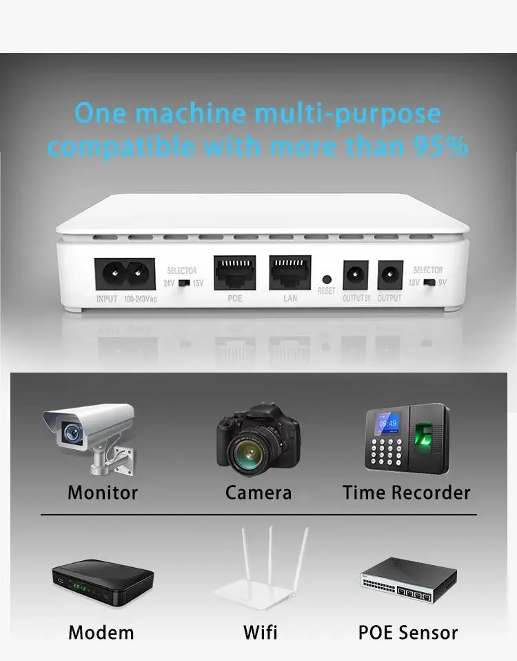  Mini UPS Para Router Y Modems 15600mAh Lithium Battery 12V 24V Mini Power Bank Mini UPS for Router and Modems