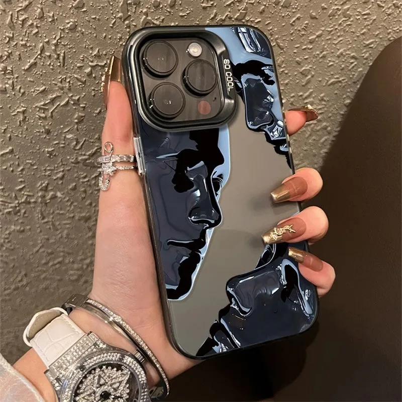 Funda de teléfono móvil dura de PC con acabado de lujo, diseño 3D, funda para iPhone 16 15 14 13 12 Plus Pro Max  