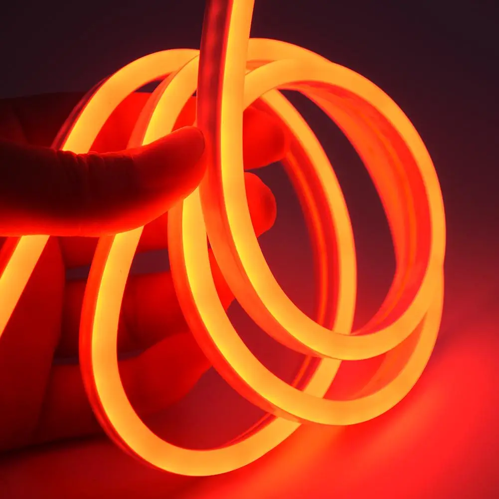 Гибкая светодиодная лента 12 В, неоновое свечение, силиконовая трубка, лампа, сделай сам, Декор, водонепроницаемый