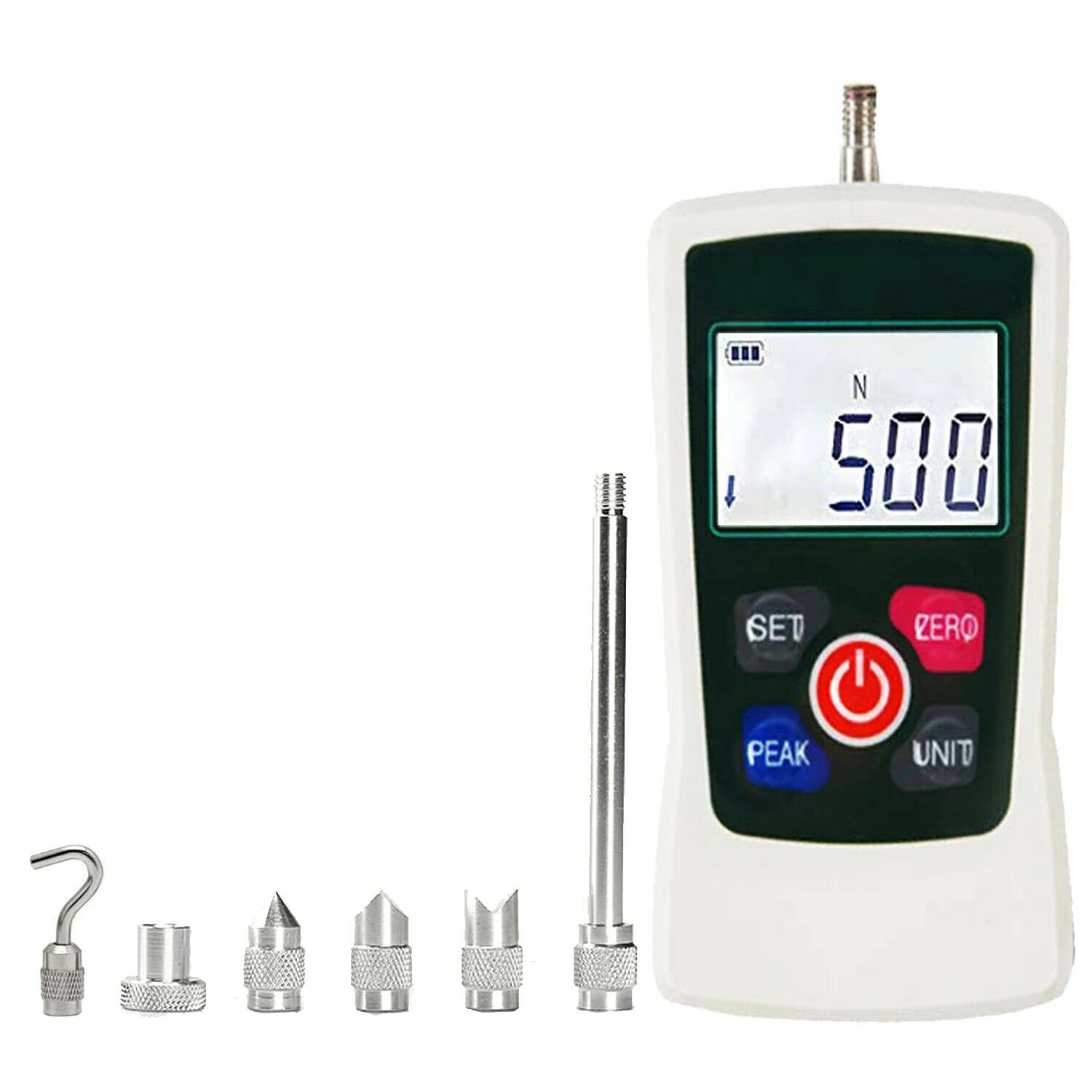 Dynamomètre Numérique 500N Portable | Écran Rétroéclairé, 3 Modes De Mesure, Conversion D'unités, Idéal Pour Tests Industriels - 13