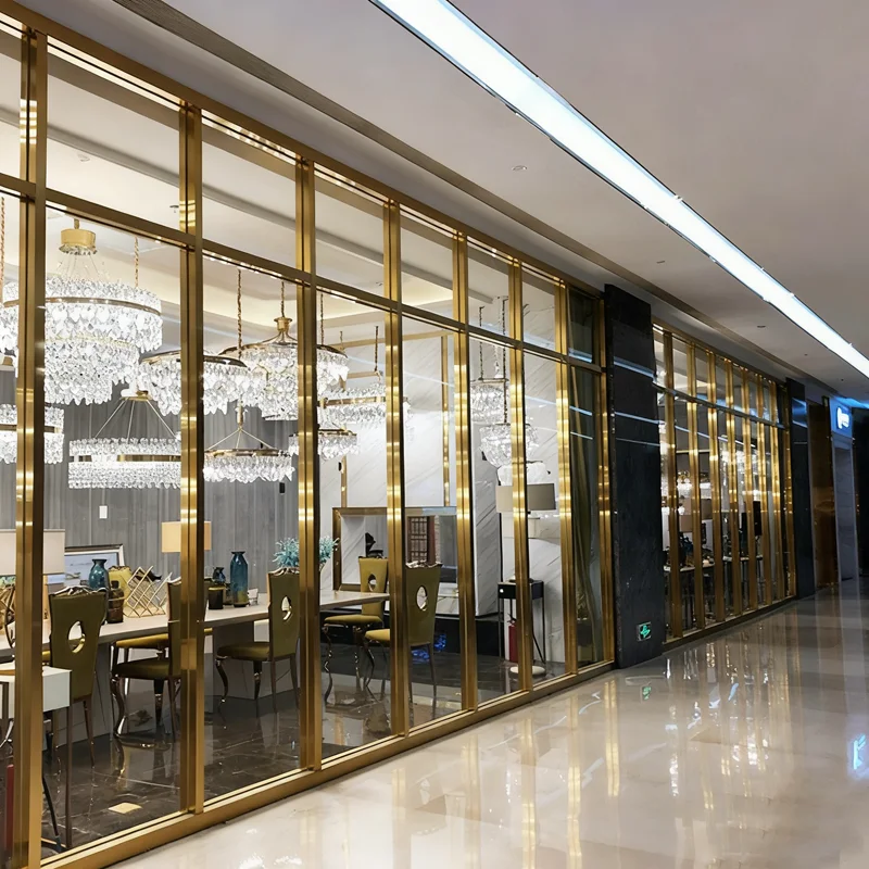 Decorative strips for the door frame of the restaurant