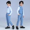 21129 gilet+camicia+pantaloni+fiocco+bretelle