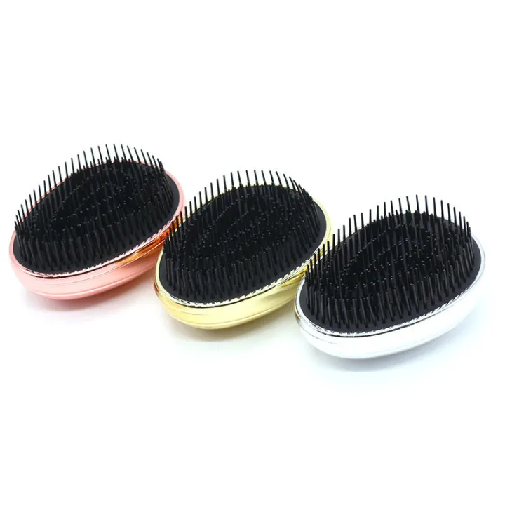 Customized High Quality Personalized Wet Portable Detangling Round Egg Hair Brush Shampoo Scalp Massager
