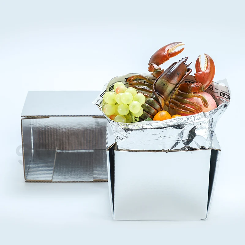 
Изготовленная на заказ термоизоляционная коробка из термопенопласта, картонная коробка из алюминиевой фольги 