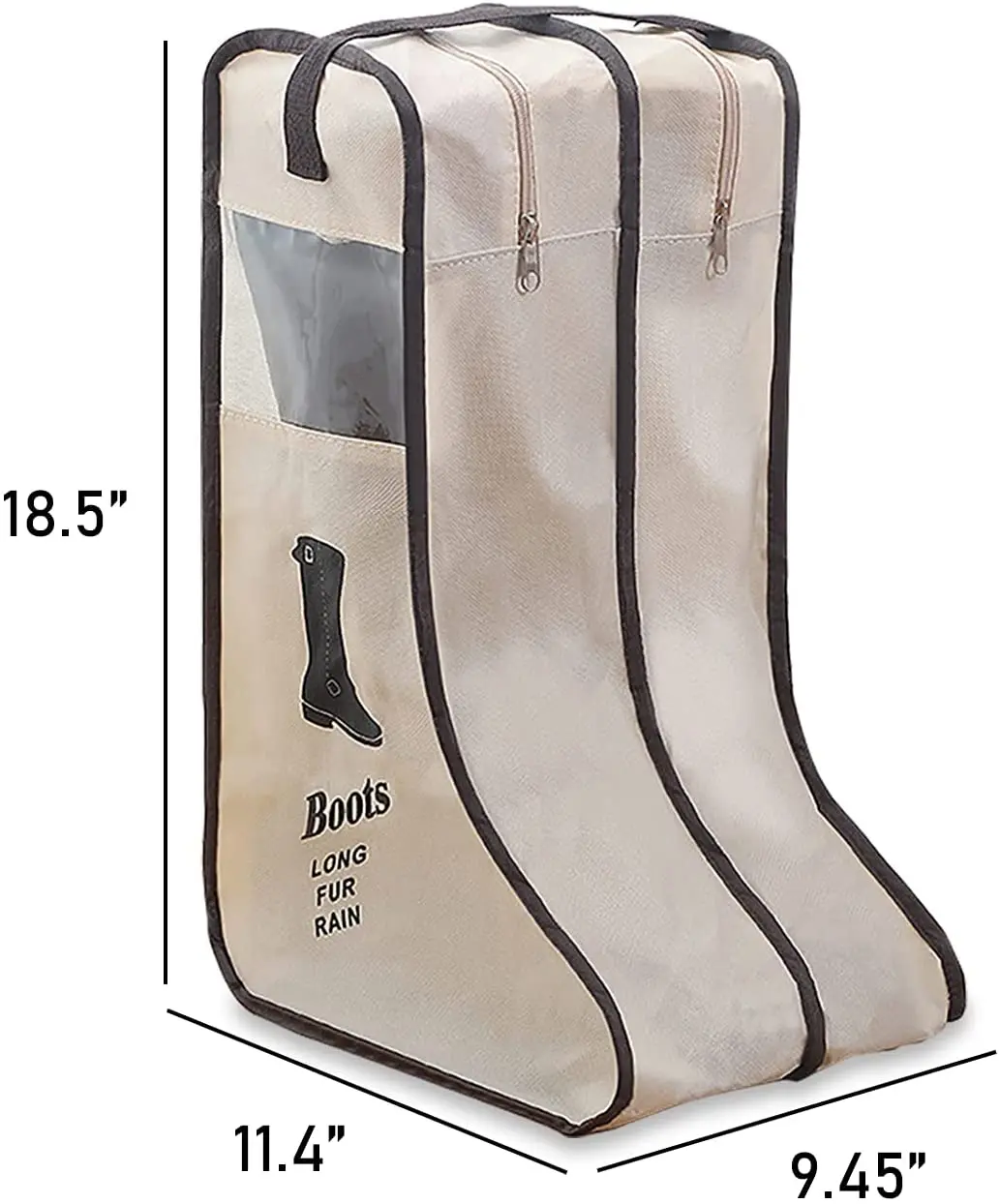 bag for rain boots PATIKIL Storage Bags, 2 Pack Waterproof Tall/Short Boot Carry Boots Organizer Protector Bag Travel, Black Lightweight at only 40g Portable Rain Boot and Shoes