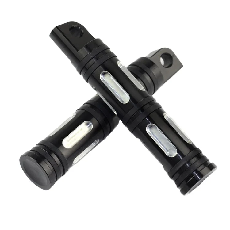 Black Chrome CNC Front Rear Foot Pegs For Harley Touring Sportster Dyna Softail
