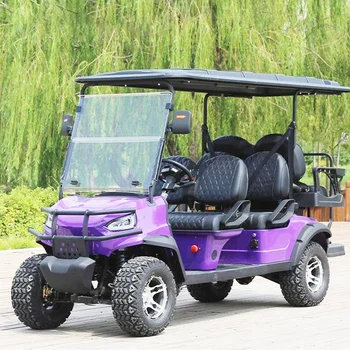 6 Seater Golf Cart Lifted Electric Off-Road Golf Buggies with Batteries