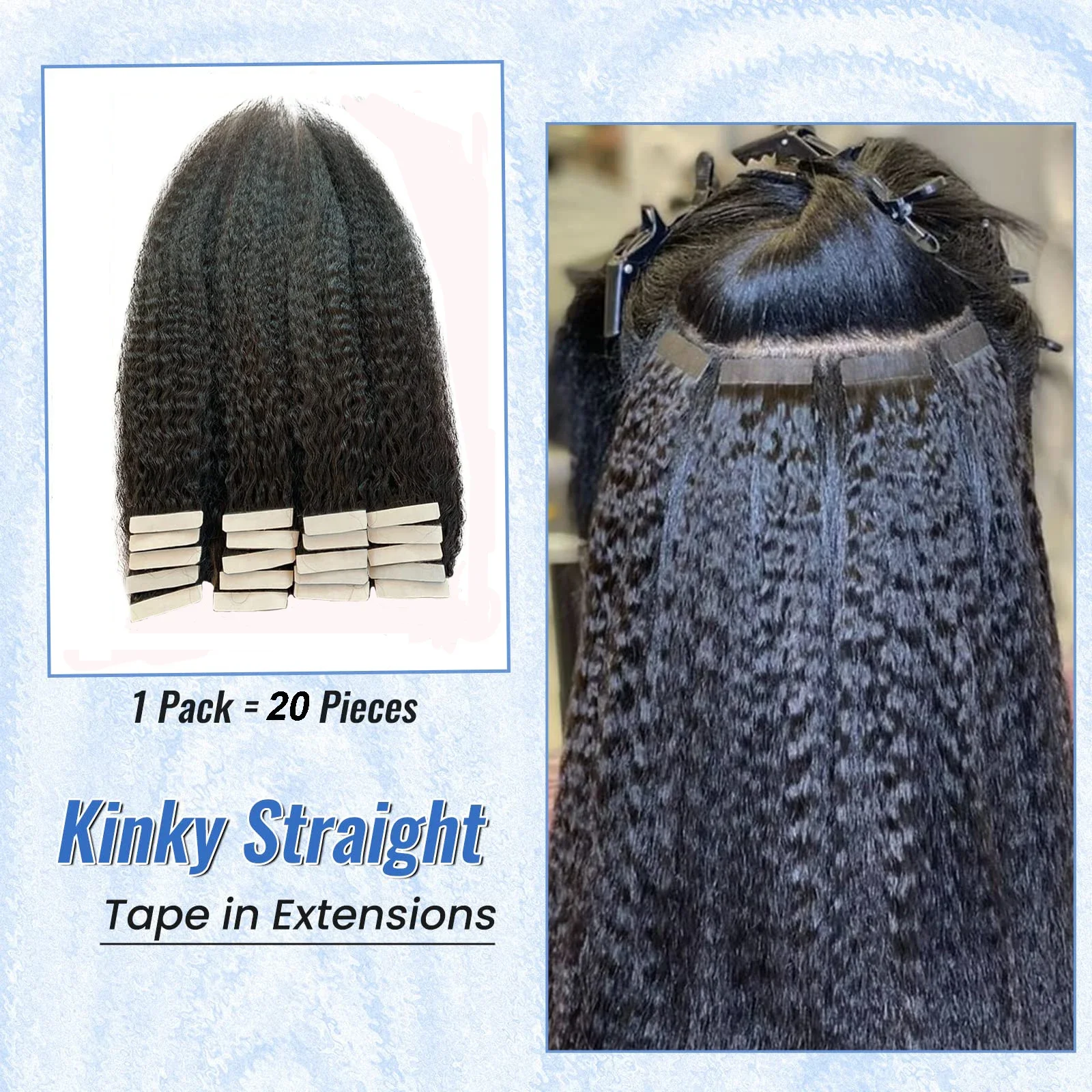 Body Wave Tape In Haarverlängerungen Echthaar – Unsichtbare nahtlose Skin Weft für Frauen_voghion.com