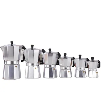 1/2/3/6/9/12/14 Cups High Quality Customized Italy Espresso Moka Coffee Pot for Home/Outdoors
