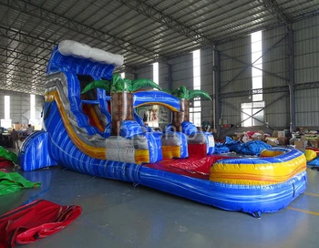 15ft commercial big inflatable super slide commercial inflatable wet dry slide inflatable pool slide