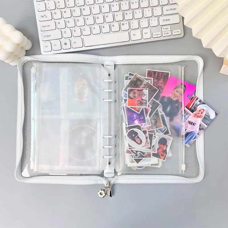 20 Pochettes A6 Transparentes - Classeur à Fermeture Zip - PVC étanche - 6 Trous - Organisation Documents
