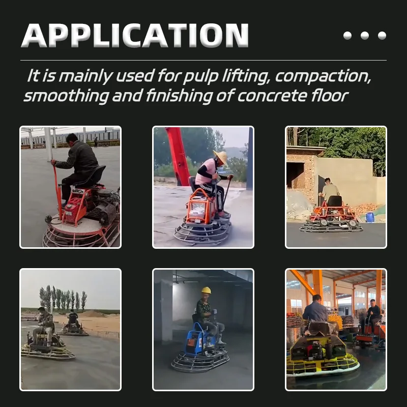 1000mm Concrete Riding Helicopter Float Trowel Concrete Rideon Power