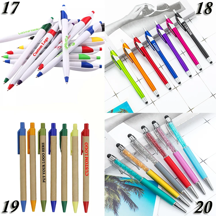 Personalized With Logo Print Ball Point Pen Advertising Cheapest Promotional Pen Gift Custom Plastic Metal Custom Ballpoint Pen
