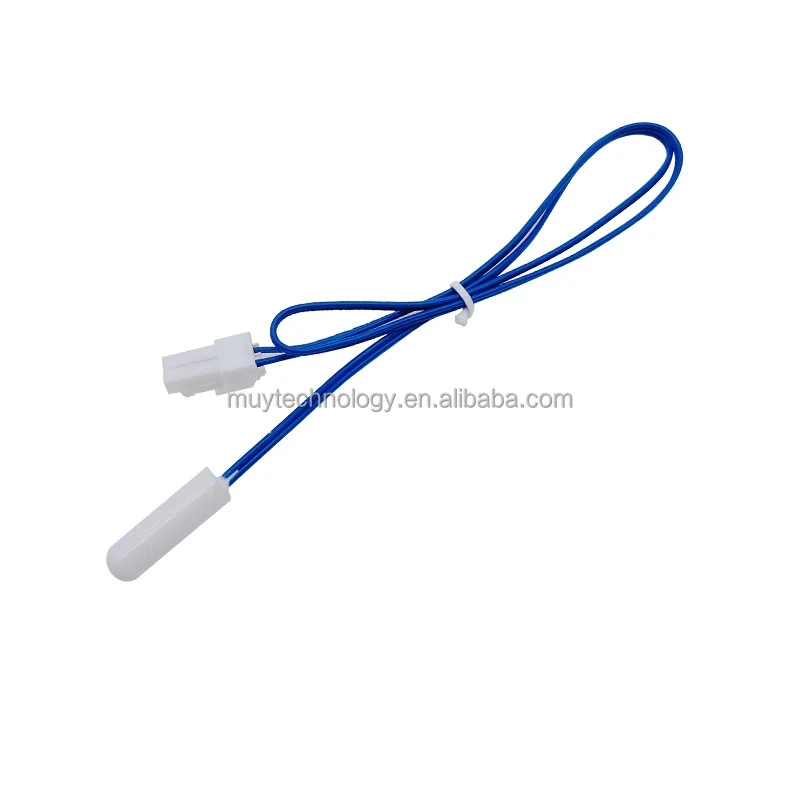 Customized NTC Temperature probe ntc 10k 20k thermistor blue cable for fridge refrigerator