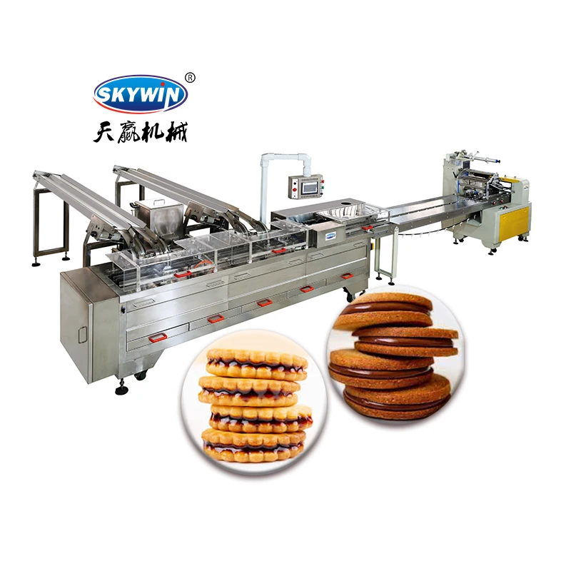 High Quality Biscuit Making Machine for Biscuit Chocolate Cream Sandwich Machine Biscuit Cookies Bakery Snack Food Factory