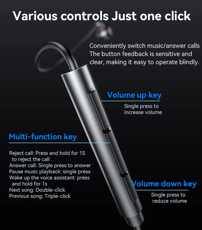 YH49 Yesido Aluminum Alloy In-ear Earphone With Remote Control Type-C Interface Wired Headphones