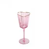 Pink-Red Wine Glass