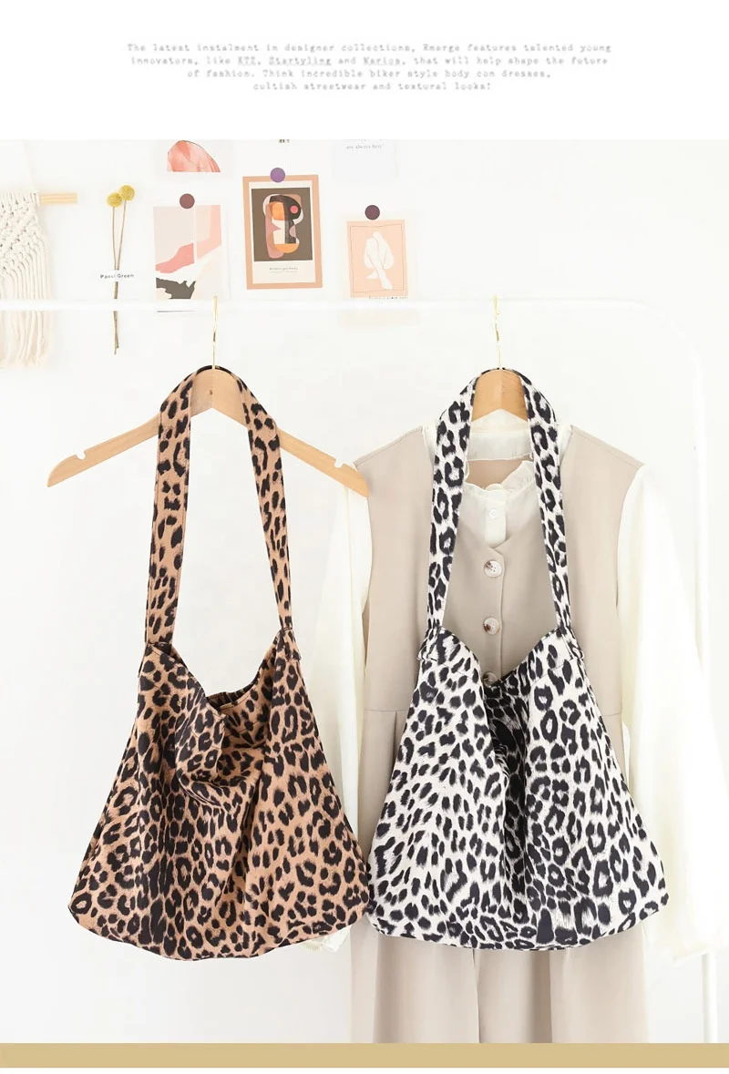Oversize Leopard Large Capacity Tote Bag Panther Print Graphic Cloth Shoulder Shopper Bags