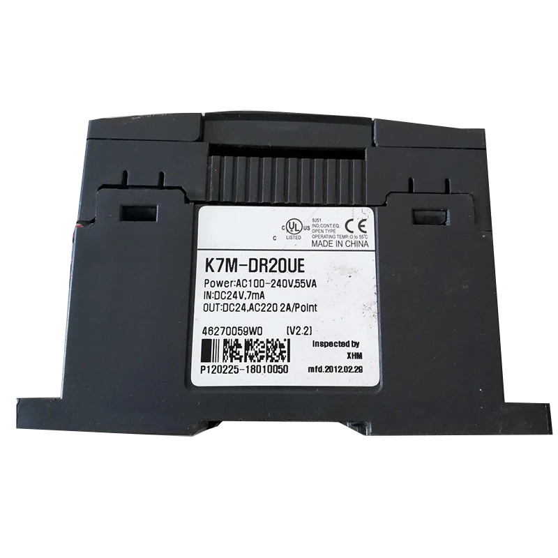 New Original K7M-DR20UE Master-K series PLC CPU main unit, 20 I/O points relay output. It performs logic control, timing, counting and sequential operation, supports external expansion and communication function. 