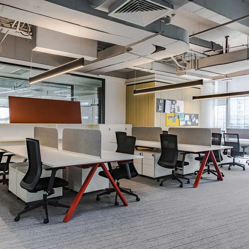 Modern Table Wooden Work Station Design Office Desk Table Modular Office Workstations With Partition