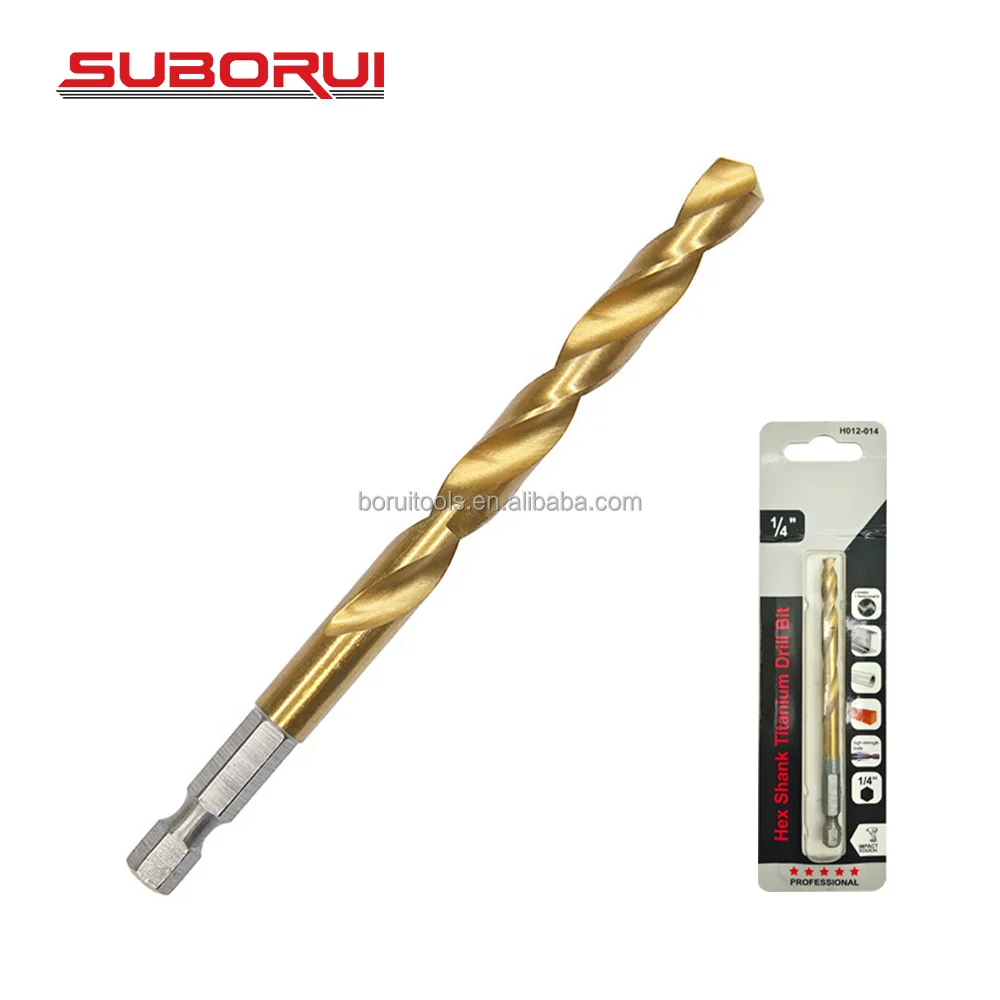 Borui Custom Drill Bits Manufacturer Titanium Hss 8mm M35 M2 4341 Hex