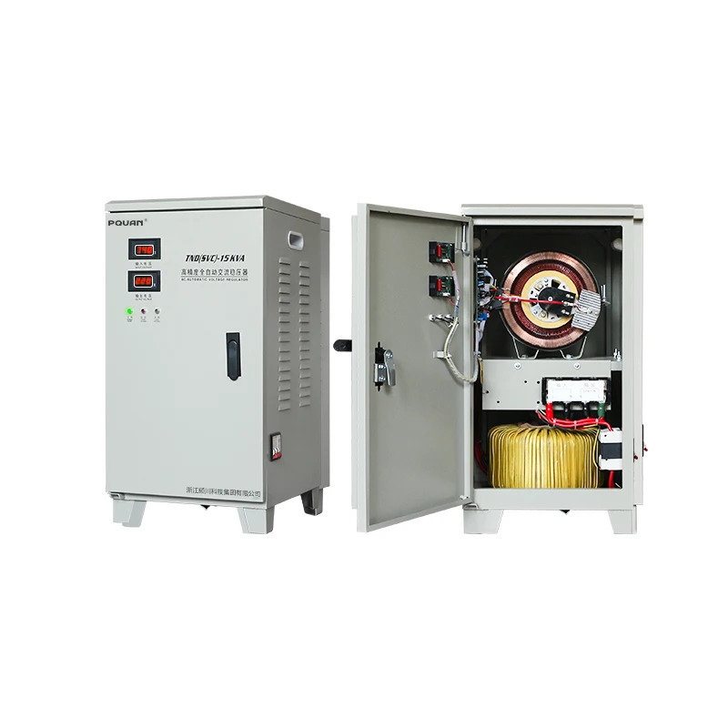 Factory Selling Tnd/SVC-15kVA Low Voltage Stabilizer Automatic Regulator AC 220V High-Power SVC