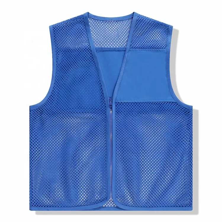 Wholesale High Quality Men’s Vests & Waistcoats Reflective Safety With Pockets Breathable Mesh Orange Vest
