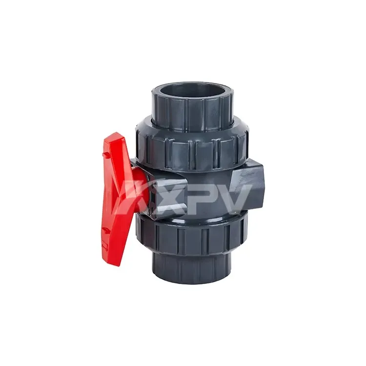 Custom Good Design Factory Supply  2 Inch Double Union Plastic Pvc UPVC Manual Socket Ball Valve