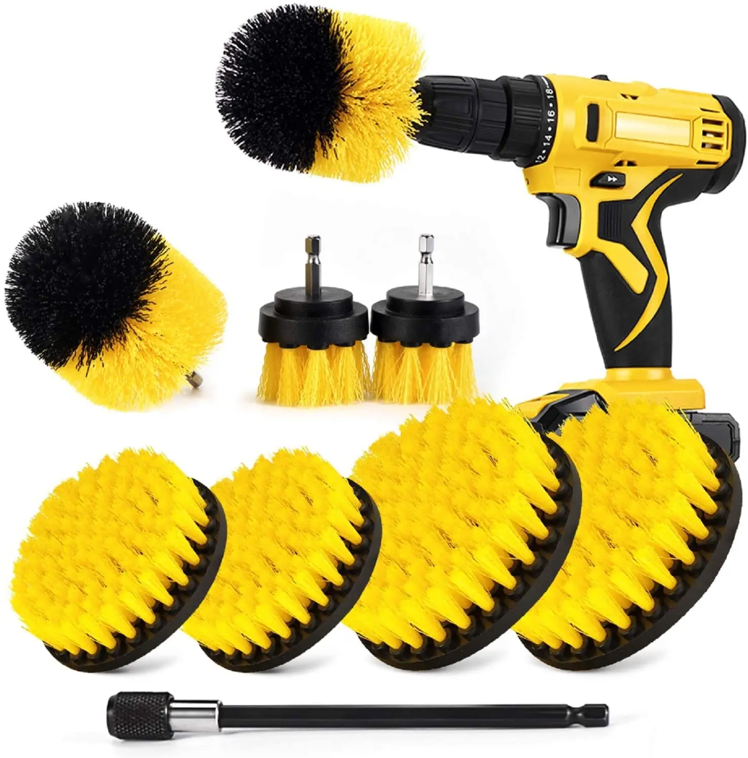 drill cleaning brush attachment set,power cleaning