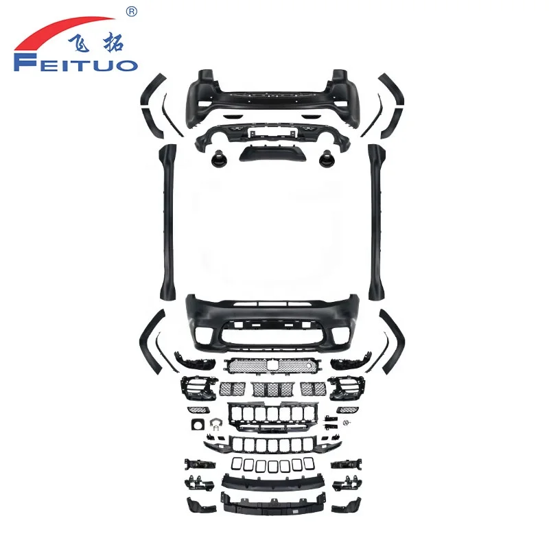 Body Kit With Hood Headlight Front Rear Bumpers Side Skirt Car Accessories For 2011-2022 Jeep Grand