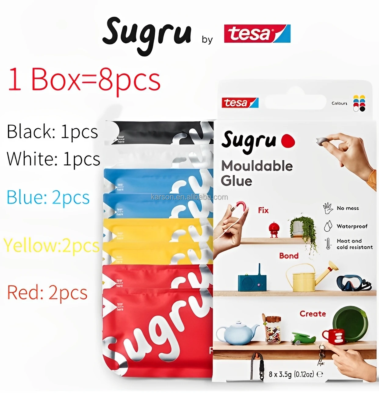 Sugru for Tesa Universal Silicone Repair Plasticine Single Sided Adhesive Side Clay Shape for Masking and Data Line Repair