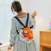 Mochila con cabeza de tigre marrón-35*22cm-0,2kg