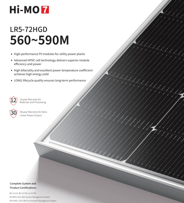 Original Longi Bifacial Himo7lr5 72hgd 570w 575 Watt Solar Panelstier 1 A Gradeadvanced Hpdc 4933