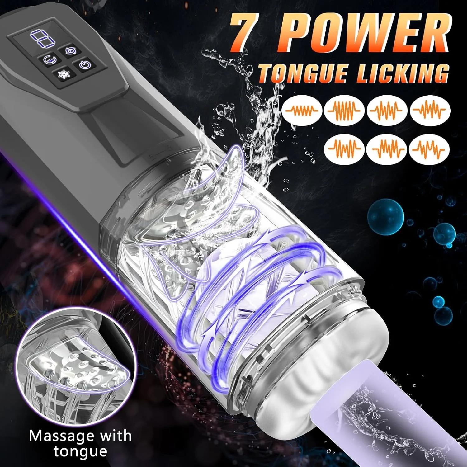 natural lubrication SoloSonic Electric Masturbation Cup Soft Suction Male Masturbator main image 1