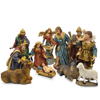 wholesale 15inch custom home decor Christian catholic religious Christmas decoration nativity scene set statues