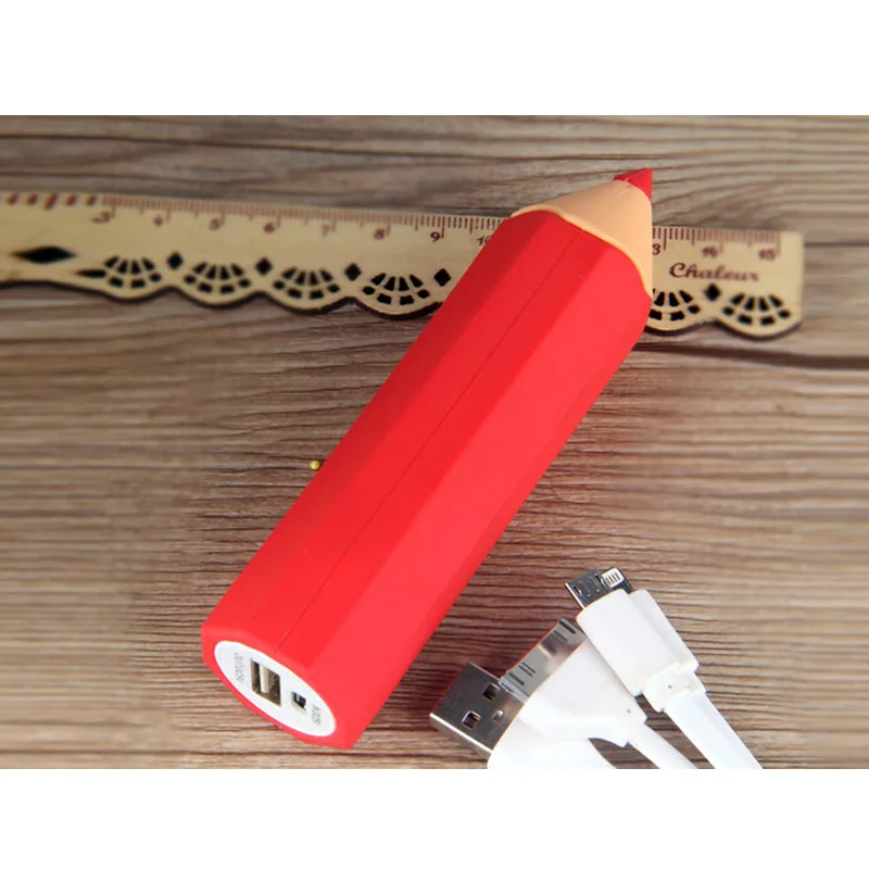 Customize OEM  Pencil Shape Power Bank 2800mAh Cell Phone Charger
