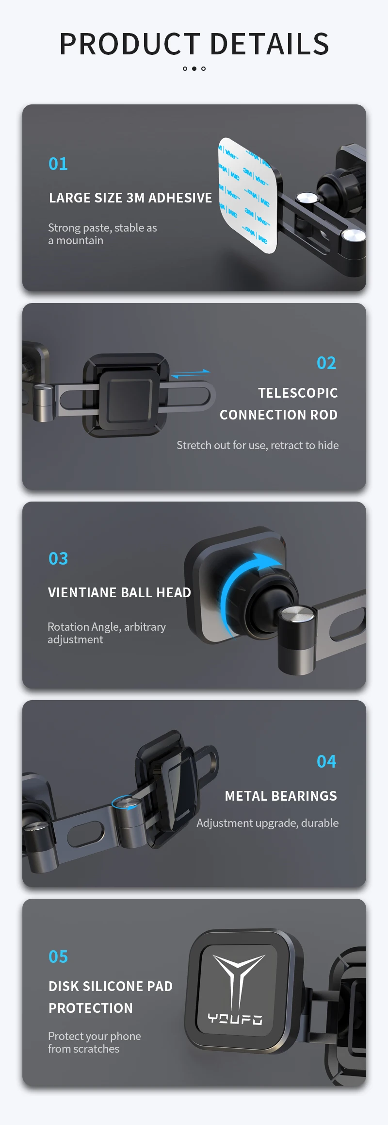 Gift Mount Min Portable Car Phone Holder Youfo Universal Car