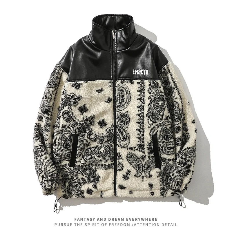 Men's Winter Jackets High Quality Sherpa Paisley Prints