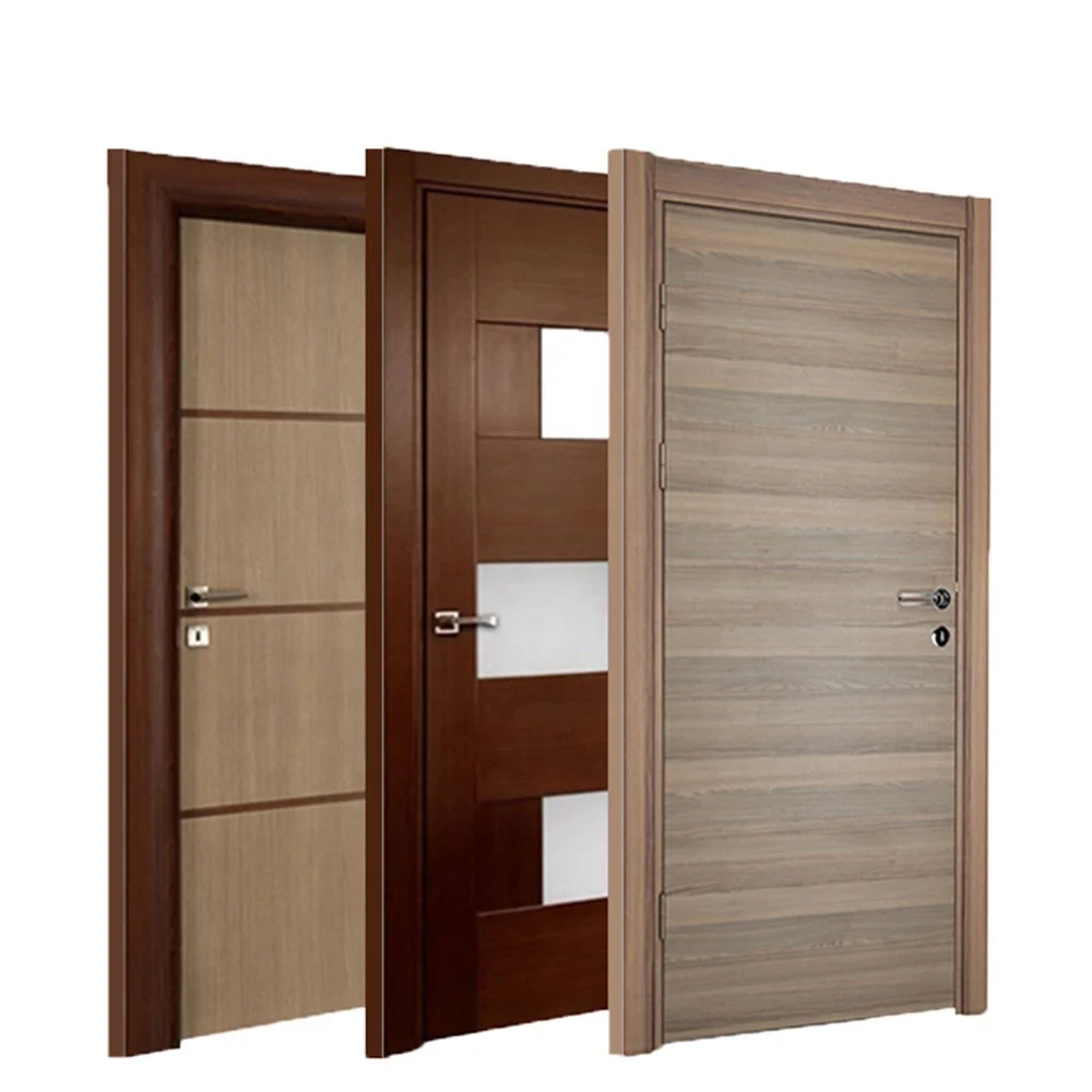 Простая Минималистичная дизайнерская деревянная дверь, Скандинавская внутренняя деревянная дверь, интерьерная дверь из массива дерева