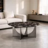 Black Marble with Gold/White Veining