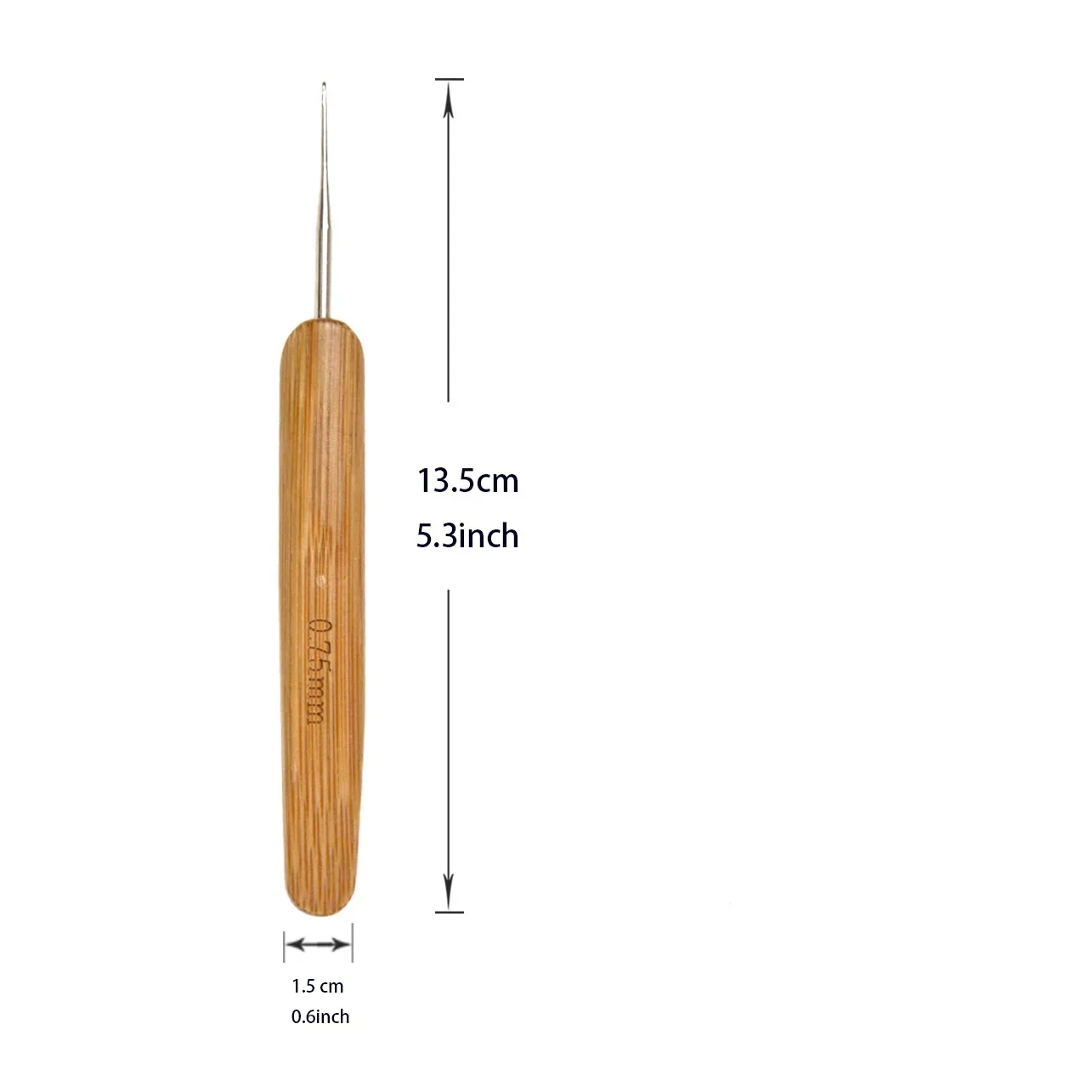 1 Pc Dreadlock Crochet Hook Braid Hair Needle Weaving Craft 0.5mm/0.75mm_voghion.com