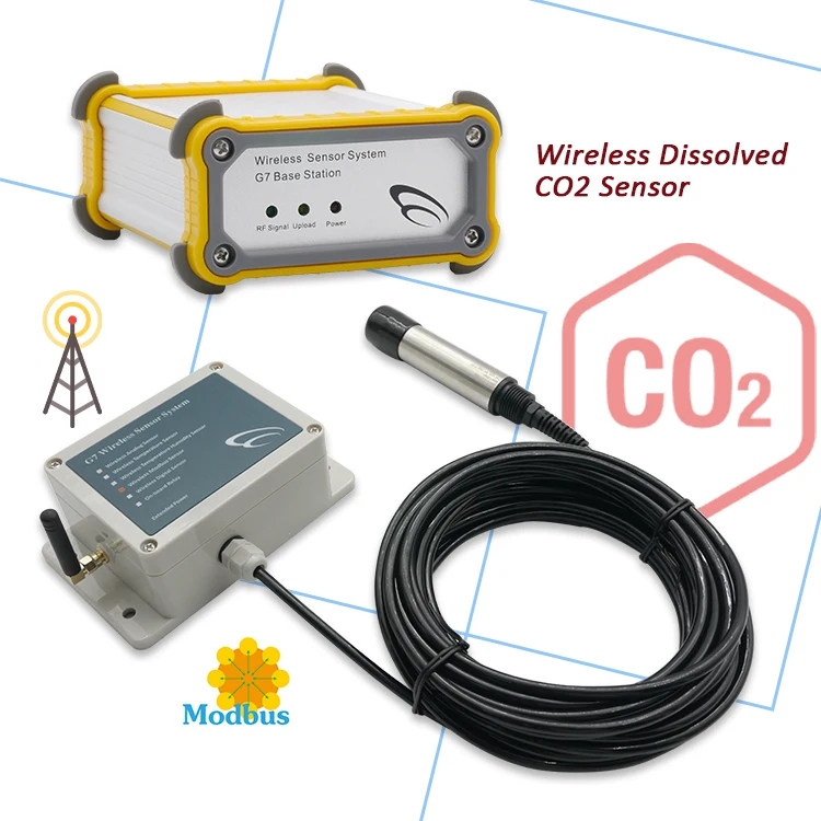 Wireless Tank Water Quality Monitoring Dissolved CO2 Sensor Carbon Dioxide Sensors in Water CO2 Analyzer for Aquaculture